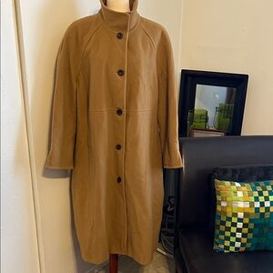 Land’s End Camel Colored Coat Size 26W NWT